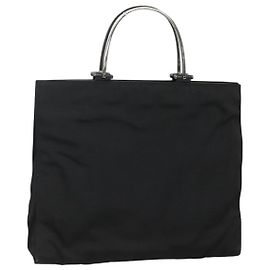 Borsa a mano GUCCI in nylon outlet nera 002 1028 Auth bs24525