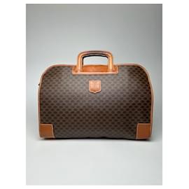 Céline Valigia in pelle monogramma vintage Celine marrone