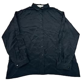 Vintage Dior Seidenhemd schwarz M