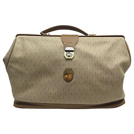 BORSA DA VIAGGIO VINTAGE YVES SAINT LAURENT IN CANVAS MONOGRAMMA BEIGE
