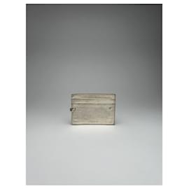 Portacarte in pelle Miu Miu vintage argento