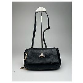 Borsa in pelle vintage Vivienne Westwood nera