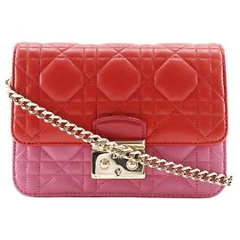 Borsa a spalla a catena in pelle di agnello Christian Dior