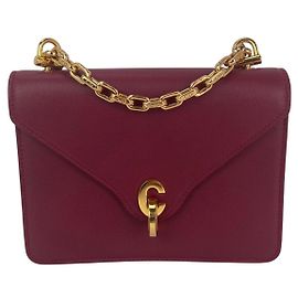 Borsa a spalla in pelle bordeaux C'est Dior Mini Flap di Christian Dior