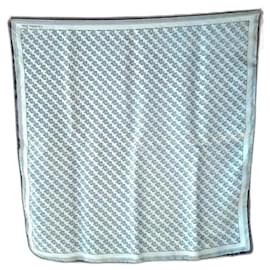 Christian Dior Silk Scarf Light Blue 66x66