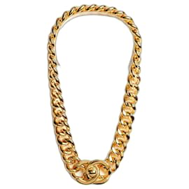Collana Chanel 1995 CC Turnlock Maxi Catena Dorata