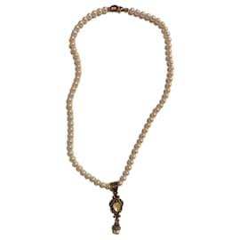 Silver necklace with pearls - Autre Marque