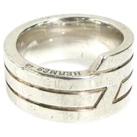 Hermes Silver 925 Band Ring - Hermès