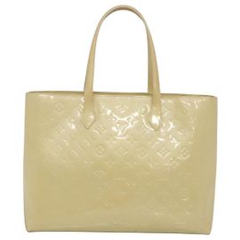 LOUIS VUITTON Monogram Vernis Wilshire MM Borsa a Mano Broncorail M91441 Auth 121051