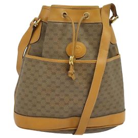 GUCCI GG Supreme Shoulder Bag PVC Beige Gold 001 116 0937 Auth BA1480