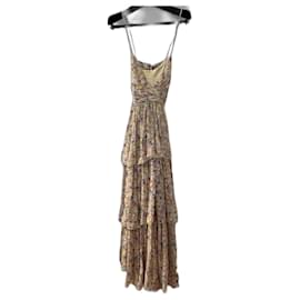 Chanel Seidenkleid Beige mit Blumenprint