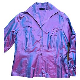 Autre Marque Blusa Seidensticker de seda cambiante rosa azul violeta