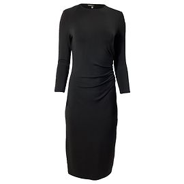 Vestido Midi Crepe Theory em Viscose Preta