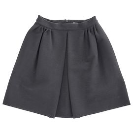 Jupe mini plissée Miu Miu en polyester noir