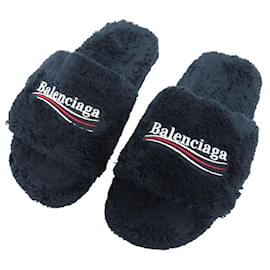 SCARPE BALENCIAGA FURRY 654261 SANDALI 40 41 FR FINTAPELLE MULES - Balenciaga