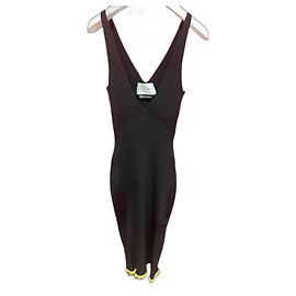 Autre Marque AZ Factory Strickkleid schwarz gelb