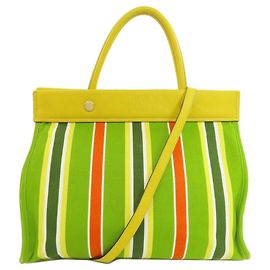 Borsa tote a righe Miu Miu