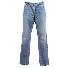 Jeans in denim slim-fit Brunello Cucinelli in cotone azzurro chiaro