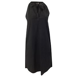 Vestido de popelina ligera Nallane Theory en algodón negro