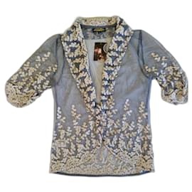 Autre Marque Top ricamato Liliana in cotone e seta di Nancy Mac