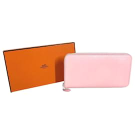 Hermès Cartera larga redonda Hermes Azap en rosa Sakura