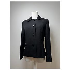 Vintage Givenchy Wool Trenchcoat black