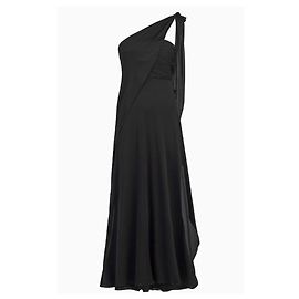 Chanel Abendkleid aus schwarzem Seidenjersey