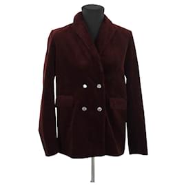 Roseanna Chaqueta de algodón burdeos