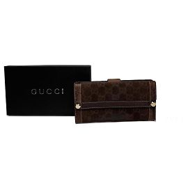Vintage Gucci Suede leather monogram wallet