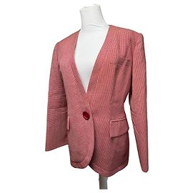 Blazer trench vintage Dior rojo blanco L