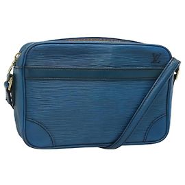 LOUIS VUITTON Epi Trocadero 23 Borsa a Spalla Blu M52305 LV Auth ti3029