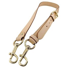Correa de hombro de cuero beige Louis Vuitton