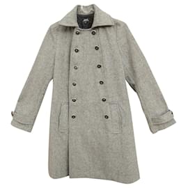 Cappotto Apc in tweed di lana grigio