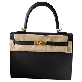 Borsa a mano Hermès Kelly 25 in pelle nera