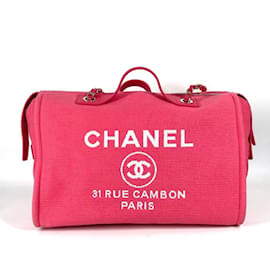 Borsa Boston Deauville con logo CC Coco Mark AS4166 di Chanel