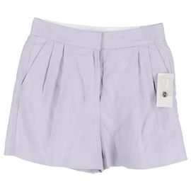 Michael Kors Falten-Shorts aus lila Leinen