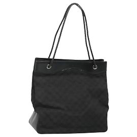 GUCCI GG Canvas Shoulder Bag Black 109141 Auth fm4617