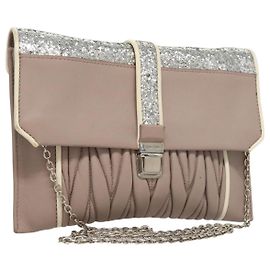 Borsa a spalla in pelle matelassé Miu Miu con catena rosa Auth 119144