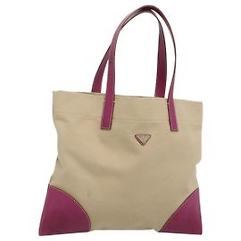 Céline Borsa Tote CELINE in tela pelle beige argento autentica 121707