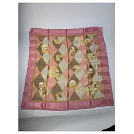 Foulard in seta vintage Balenciaga rosa