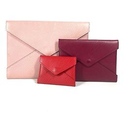 Estuche para tarjetas de visita de cuero Epi Louis Vuitton