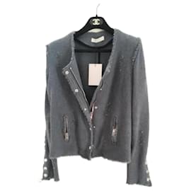 Giacca Iro in cotone blu grigio