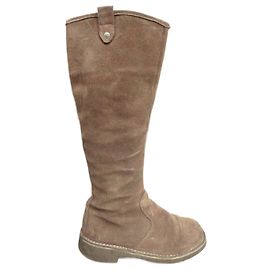 Autre Marque Kickers Stiefel aus Hirschleder beige