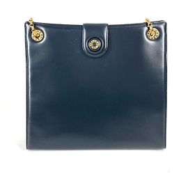 Tote Bag aus marineblauem Leder von Tiffany & Co.