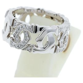 Cartier Entrelacé 2C Halb-Diamantring