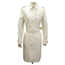 CAPPOTTO BURBERRY LONDON TRENCH LUNGO IMPERMEABILE CINTURA COTONE TAGLIA 38 M