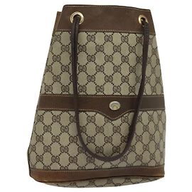 Borsa a spalla GUCCI GG Supreme PVC Beige Auth BA1143