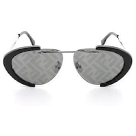 Óculos de sol Fendi Monograma Acetato Preto