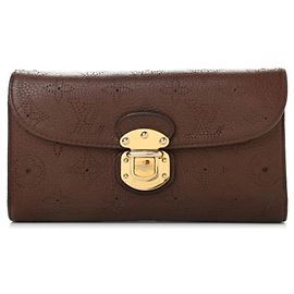 Portafoglio Mahina Amelia Louis Vuitton in pelle marrone