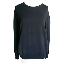 LOUIS VUITTON UNIFORMEN Kleiner leichter Baumwollpullover marineblau TM/ 46